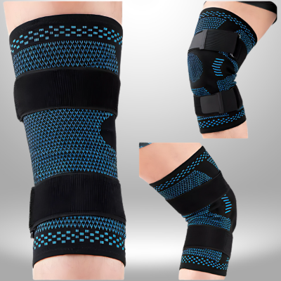 Genouillère-OrthoShield-Max-Bleu-Sangles-Velcro