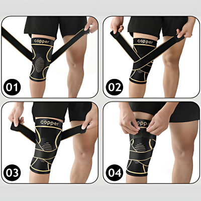 Genouillère-pour-le-sport-CopperSupport-sangles-élastiques