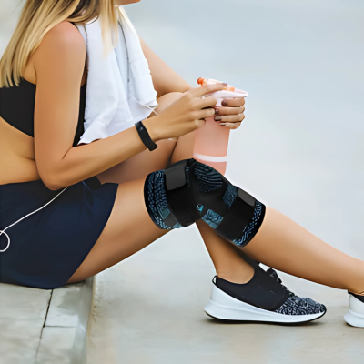 Genouillère-OrthoShield Max-Bleu-femme