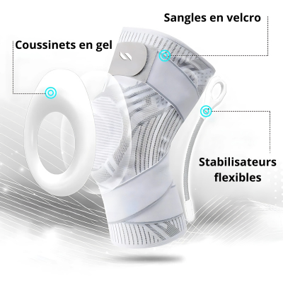 Genouillère-MotionMax-Stabilisateurs-flexibles-Amortisseur-sangles