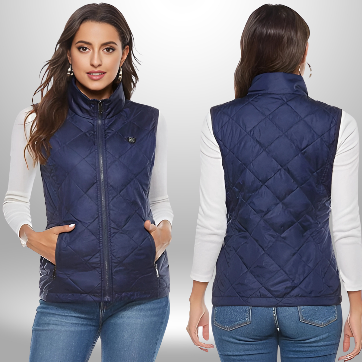 veste-chauffante-femme-4-zones-de-chauffe-vue-avant-arriere